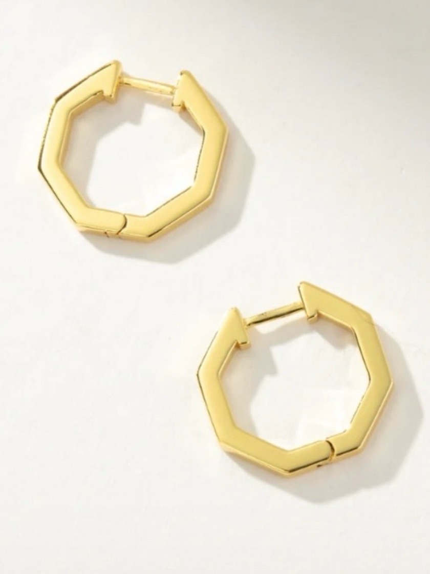 Uncommon James Side By Side Geometric Huggie Earrings
